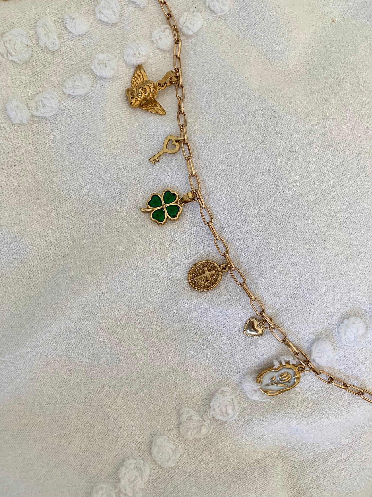 Elisabeth Oval Cross Charm