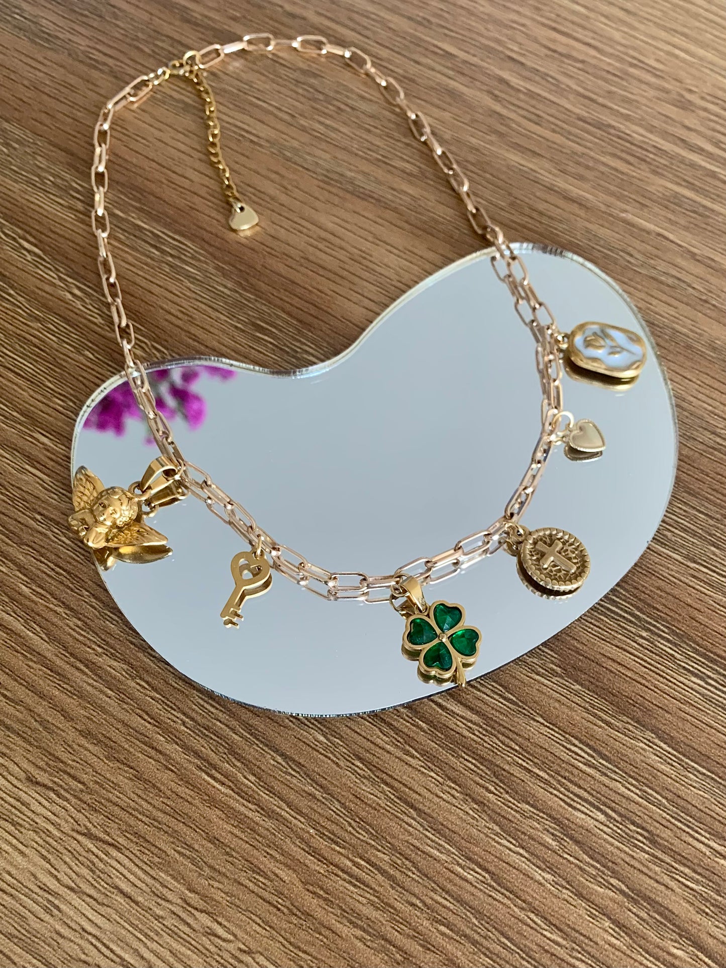 Elisabeth Oval Cross Charm