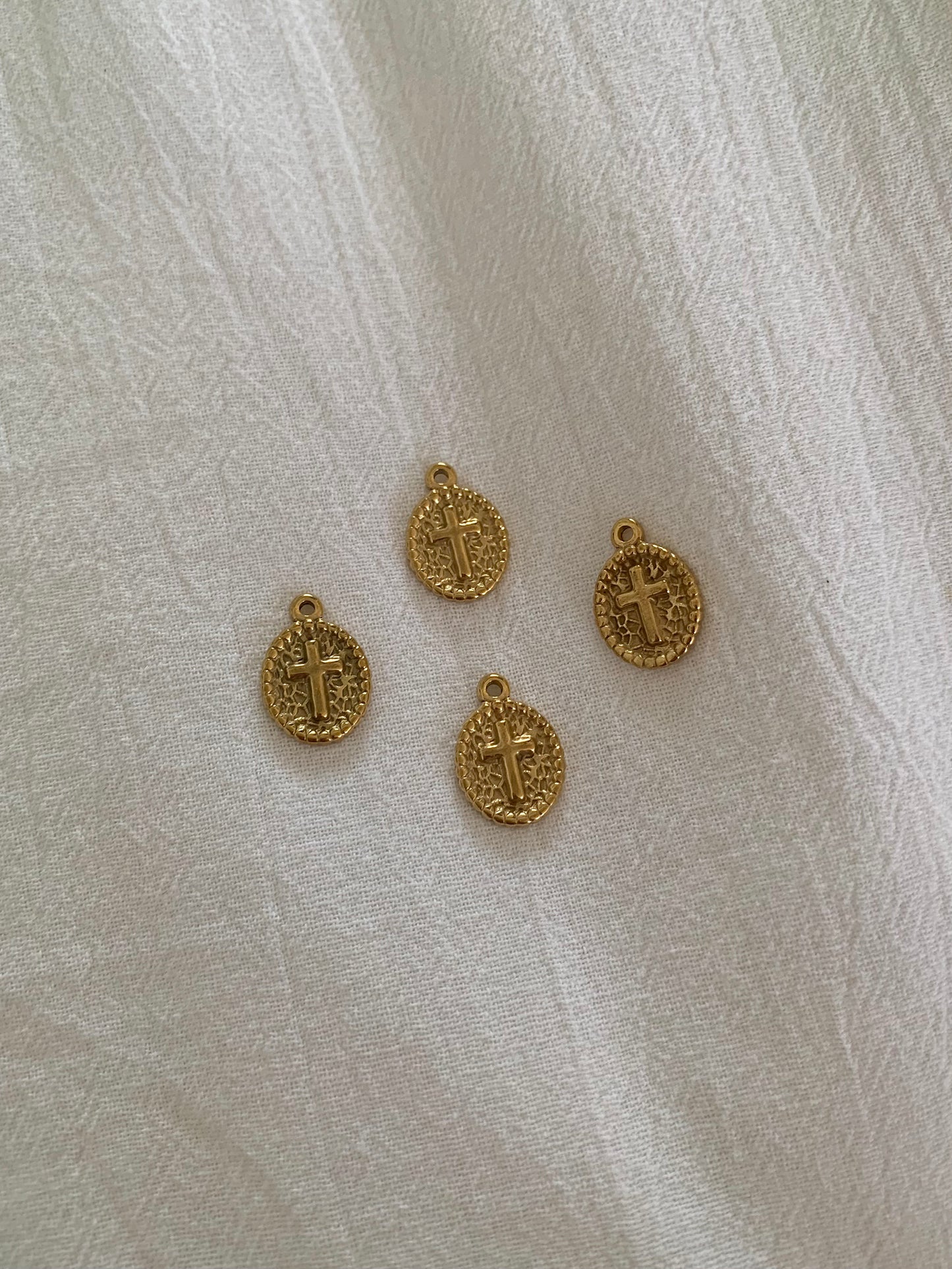 Elisabeth Oval Cross Charm