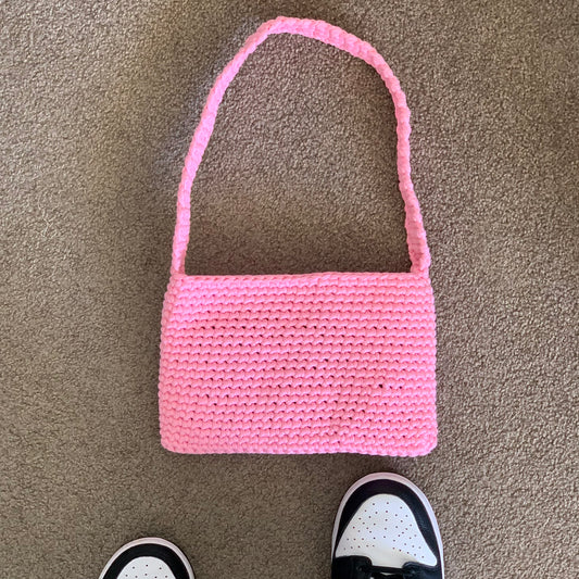 pink handbag