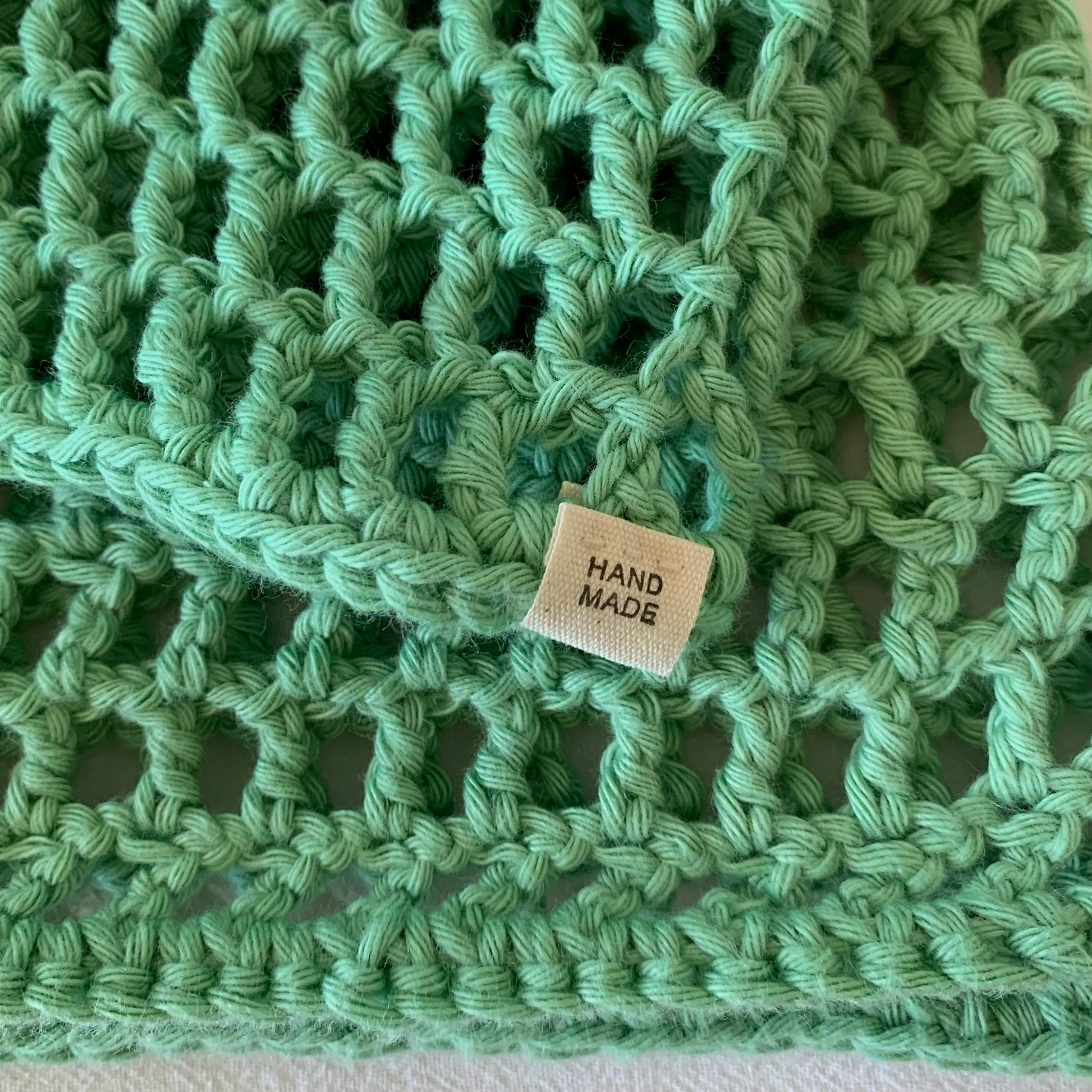 green crochet mesh sweater